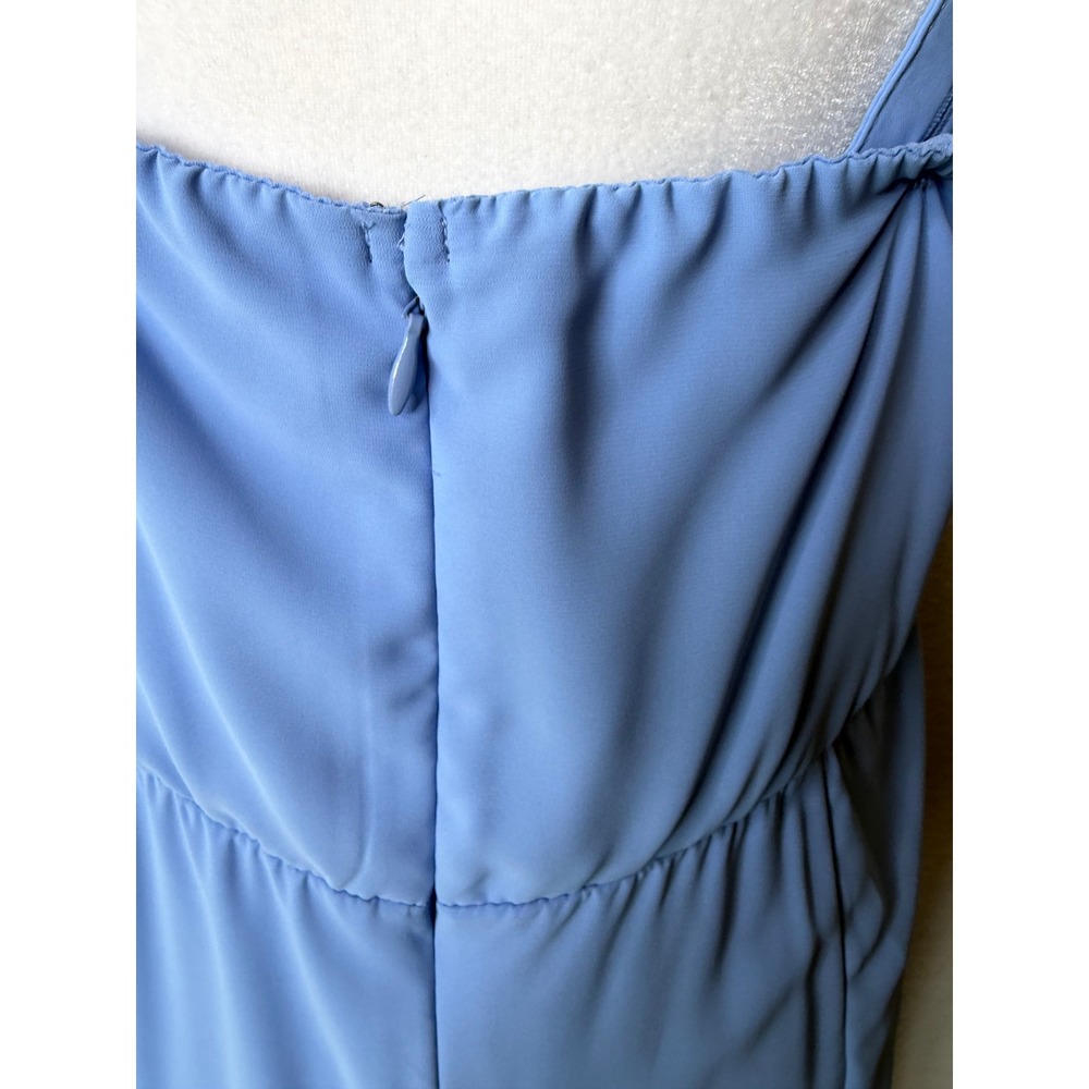 Abercrombie & Fitch Light Blue Ruffled Midi Dress - Picture 14 of 16